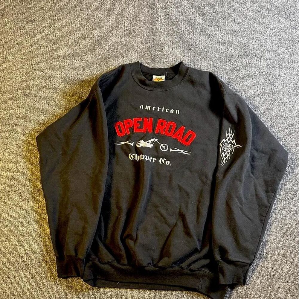West-coast-choppers Men's Black and Grey Sweatshirt